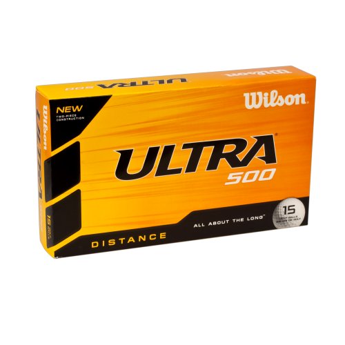 Wilson Ultra 500 Distance Golf Ball 15 Pack White WGWR58100