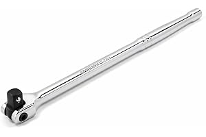 Powerbuilt 3/8" Drive Flex Handle, 10 Inches Long Extension Breaker Bar, Chrome Vanadium Steel Made - 641504