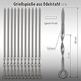 Wetlif 20 Skewers Stainless Kebab Khorovats Shashlyk Barbecue BBQ (19