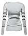 Awesome21 Women's Comtemporary Textured Bold Stripe Sweater