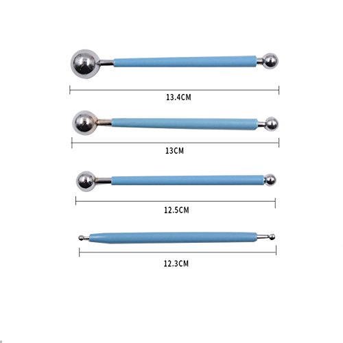 mofa Metal Ball Stylus Clay Ceramics Pottery Sculpting Modeling Tool Set,Polymer Clay Tools, Pottery & Clay Sculpting Tool Sets, Safe for Kids (4 Pcs)