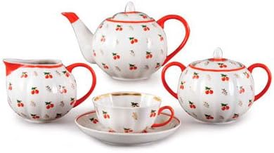 Dulyovo Porcelain Tea Set "Calico" 15 pc. for 6 persons