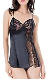 Ruzishun Women's sexy Lingerie Lace satin babydoll