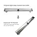 Neodrain 24-Inch Linear Shower Drain- with 2-in-1 Flat & Tile Insert Cover, Brushed 304 Stainless Steel Rectangle Shower Floor Drain,Floor Shower Drain