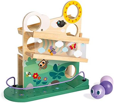 Janod Wooden Caterpillar Ball Track Toy 