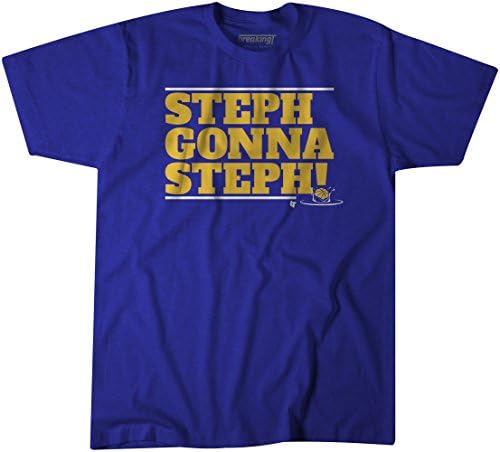 BreakingT NBA Golden State Warriors, Steph Curry, Steph Gonna Steph T Shirt,Royal Blue, 3XL