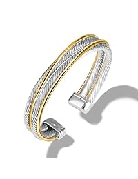 UNY - Pulsera de alambre trenzado de estilo vintage, diseño antiguo, elegante y única