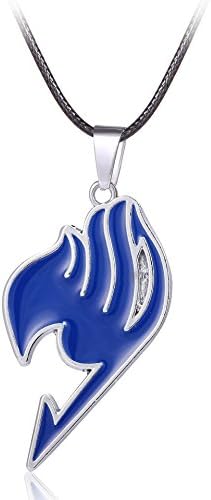VNFNMI Cosplay Anime Fairy Tail Magic Association's Symbol PU Leather Rope Chain Charms Necklace Pendent