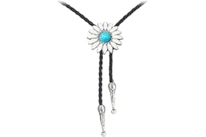 Joxevyia Bolo Tie for Men Southwestern Cowboy Bolo Ties Womens Rodeo Leather Necktie Vintage Bolo Tie