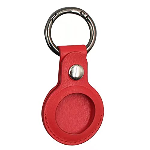 AirTag Keyring Case PU Leather with Hook for Apple Air Tag GPS Tracker Bluetooth. Safety; Keys, Bags, Luggage, Bikes, Dog Cat Collar