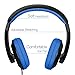 RockPapa Comfort+ Adjustable Over Ear Headphones Earphones with Microphone in-line Volume for Adults Kids Childs Teens, Smartphones Laptops DVD MP3/4 Surface iPhone iPod iPad MacBook Black Bluethumb 1