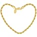 Lifetime Jewelry 5mm Rope Chain Gold Bracelet for Men and Women - Up to 20X More 24k Plating Than Other Plated Bracelets - Great Gift to Mom and Dad or Your Best Friends 7 8 and 9 inches