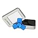 Tri-Fidget Hand Finger Spinner Metal Toy Time Killer for ADD, ADHD, Anxiety, and Autism Adult Children (Blue-Aluminum)