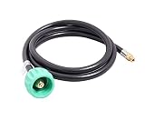 KIBOW 5FT Propane Pigtail Hose Connector with Acme Nut X 1/4 Inch Inverted Male Flare