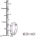 Sterling Silver Huggie Hoop Earring Channel Set with Alternating White and Pink Cubic Zirconia (Diameter 0.5