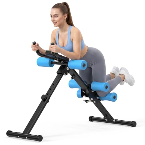 RELIFE REBUILD YOUR LIFE Bauchmuskel Trainer Bauch Trainingsgerät Bauchtrainer für Zuhause AB-Workout-Gerät Bauchtrainer Zusammenklappbarer (Blau)