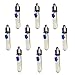 10 pieces 3D raised flower Glass Vial Pendant necklace pendant , wish bottle charms glass locket (blue rose)