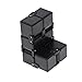 Infinity Cube Fidget Toy Help Children and Adults with Autism Relieve Stress,Improve Concentration and Increase Focus(Black)