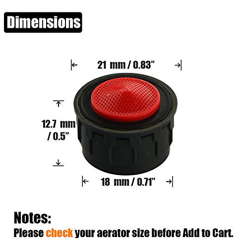 JQK Faucet Areator, 2.2 GPM Flow Retrictor Insert Faucet Aerators Replacement Parts Bathroom 5