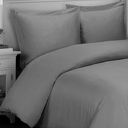 8 Pieces 100% Bamboo Bed in a Bag Set: Queen Size, Bamboo Viscose, Solid Grey (Sheet Set & Duvet Cover Set) + White Down Alternative Comforter Sets