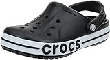 Crocs Unisex-Adult Bayaband Clogs, Black/White, 5