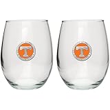 Heritage Pewter Tennessee Stemless Glass Goblets – Set of 2 | 15 OZ Goblet Wine Glasses | Expertly Crafted Pewter Glass