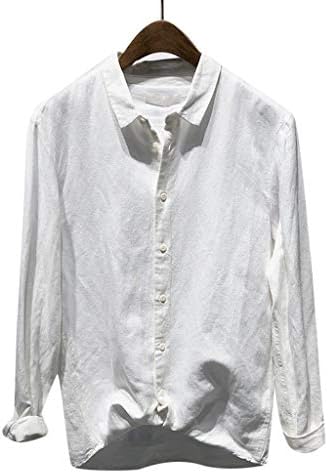 Kailemei Men's Casual Button Turn-Down Collar Slim Fit Long Sleeve Top Shirt Solid Workshirt