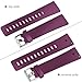 Maledan Compatible with Fitbit Versa Watch/Versa Lite SE/Fitbit Versa 2 Bands for Women Men, Small, 3 Packs Black/Fuchsia/Gray
