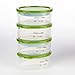 Fit & Fresh Smart Portion 1/2 Cup Chilled Containers, Set of 4 Portion Control Containers with Removable Ice Packs, BPA-Free, Freezer/Microwave/Dishwasher Safe