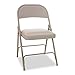 Alera ALE Steel Folding Chair with Two-Brace Support, Padded Seat, Tan (Case of 4)