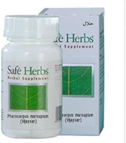 3 LOT X Pterocarpus Marsupium by Vasu Safe Herbs - 300 mg - 60 Capsules x 3
