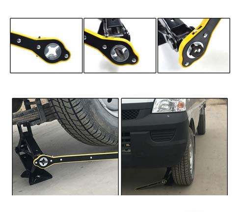 MR CARTOOL Auto Labor-Saving Jack Ratchet Wrench Car Jack and Lug Wrench Handle Scissor Jack Garage Tire Wheel Lug Wrench for Motorcycle,Car,SUV,etc.