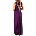 Women's Ruched Sleeveless Maternity Dress by Mother Bee - Made in USA (Medium, Eggplant Purple)