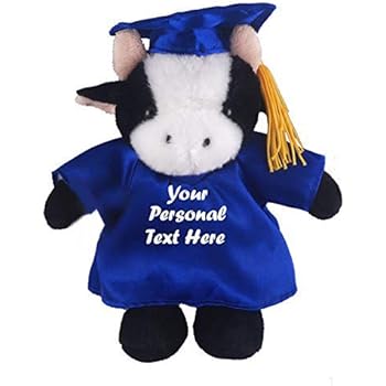 graduation cow plush
