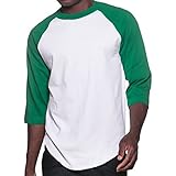 green and white baseball shirt
