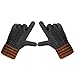 LETHMIK Mens Thick Unique Winter Knit Gloves with Warm Wool Lining Gray