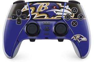 Skinit Decal Gaming Skin Compatible with PS5 DualSense Edge Pro Controller - Officially Licensed NFL Baltimore Ravens Zone Block Design