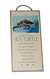 Advice from a Sea Turtle Novelty, Inspirational 5x10 Wood Plaque Sign for Wall