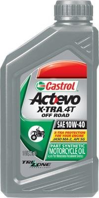 Castrol 10W40 Actevo X-tra Offroad 4T Motorcycle Oil - 1 Quart 6402