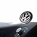 ESC EDP526FBA 2 Pieces Car Key Logo Auto Emblems Dia:1.4cm Car Styling Sticker, Black Color for VW Golf Rabbit Bora Polo Touran Tiguan Jetta Passat