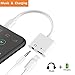 Lightning to 3.5 mm Headphone Jack Adapter With Charger,Darrent 2 in 1 Lightning Headphone Jack and Charger Adapter for iPhone X 8/7/6/Plus, Support Volume Control/Call/Sync Data for iOS 11 And iOS 10