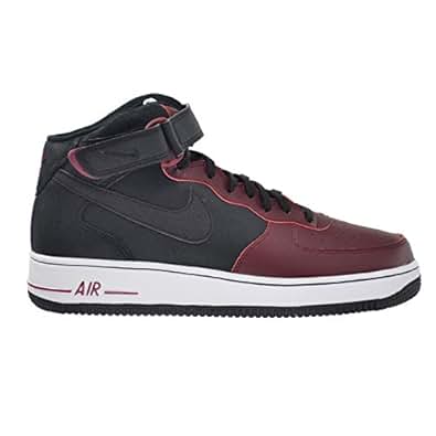 Amazon.com | Nike Air Force 1 Mid '07 Men's Shoes Black/Black-Team Red-White 315123-032 (13 D(M 