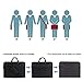HSEOK Laptop Shoulder Bag Sleeve Briefcase, Denim Fabric Carry Case Cover for 12.9 iPad Pro / 13-13.3 Inch Laptop / Notebook Computer / MacBook Air / MacBook Pro, Black