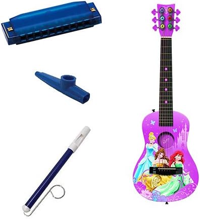 Disney Princess Music Pack Includes Princess Acoustic Guitar & Music Wind Instrument Pack