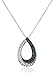 Sterling Silver Montana Blue and White Open Teardrop Pendant Necklace Made with Swarovski Crystal (18