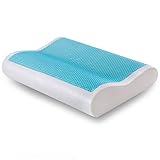 Comfort & Relax Gel Memory Foam Contour Pillow for Sleeping Cool and Neck Support, Standard, 1-Pack