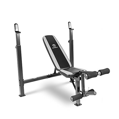 Marcy Fitness Olympic Multipurpose Weightlifting Workout Bench, Black