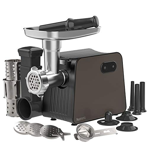 Electric Meat Grinder with 3 Size Sausage Stuffer Tubes & a Kubbe Kit