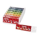 Patterson Medical Anabox 7 Day Pill Box with 5 Compartments Per Day - Rainbow