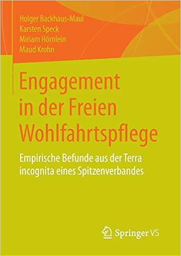 Engagement In Der Freien Wohlfahrtspflege Empirische - 